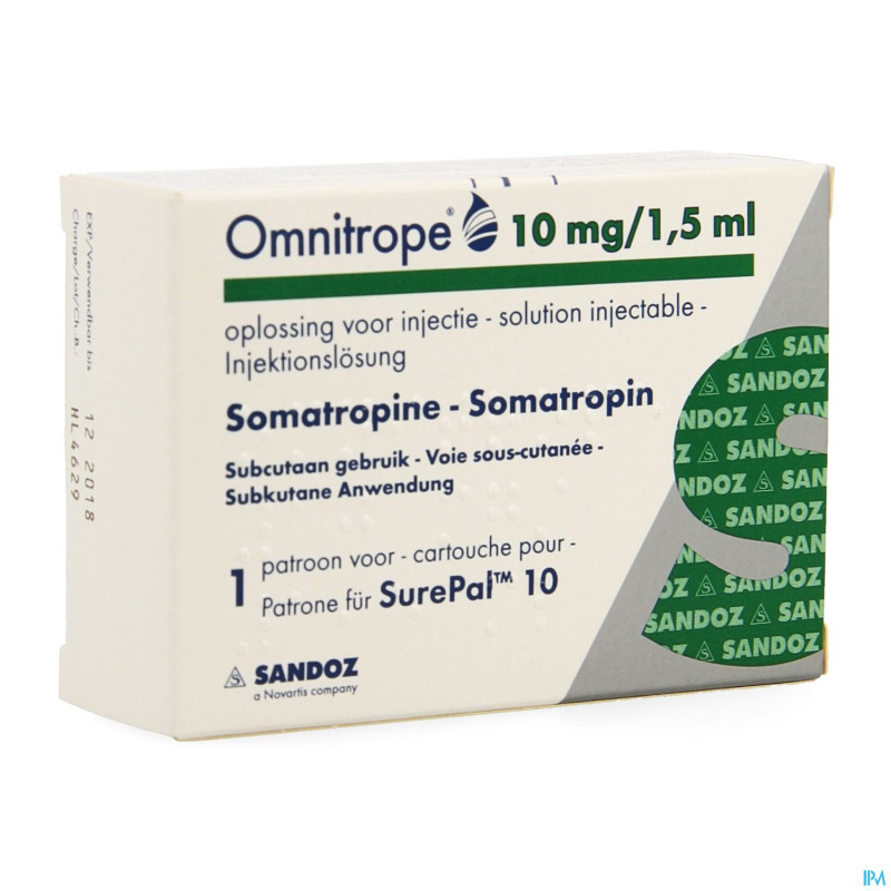 Omnitrope sandoz 10mg/1,5ml sol inj cart. verre 1