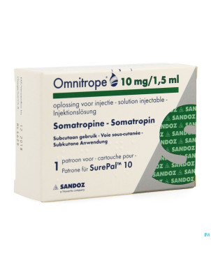 Omnitrope sandoz 10mg/1,5ml sol inj cart. verre 1