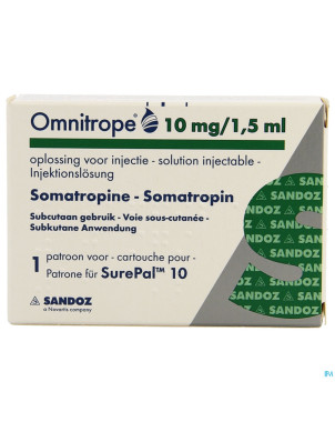Omnitrope sandoz 10mg/1,5ml sol inj cart. verre 1