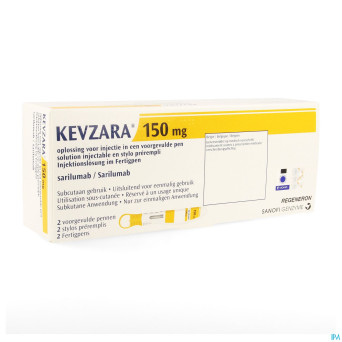 Kevzara 150mg sol inj stylo preremp.verre 2x1,14ml