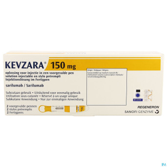 Kevzara 150mg sol inj stylo preremp.verre 2x1,14ml