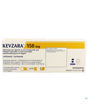 Kevzara 150mg sol inj stylo preremp.verre 2x1,14ml