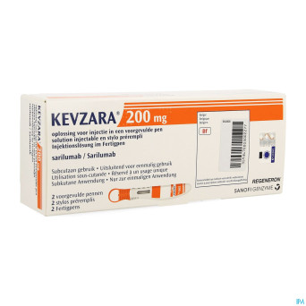Kevzara 200mg sol inj stylo preremp.verre 2x1,14ml