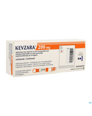 Kevzara 200mg sol inj stylo preremp.verre 2x1,14ml