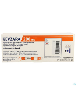 Kevzara 200mg sol inj stylo preremp.verre 2x1,14ml