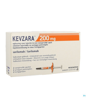 Kevzara 200mg sol inj ser prerrempl.verre 2x1,14ml