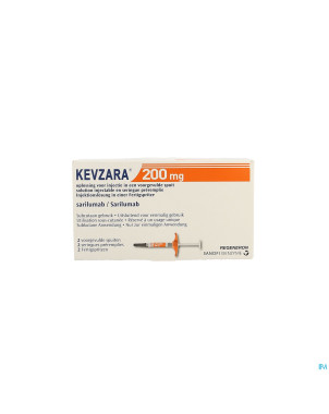 Kevzara 200mg sol inj ser prerrempl.verre 2x1,14ml