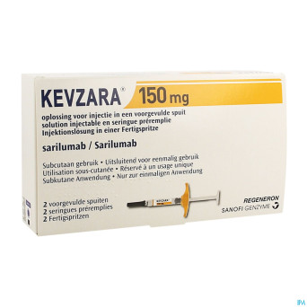 Kevzara 150mg sol inj ser prerempl.verre  2x1,14ml
