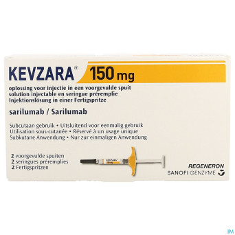 Kevzara 150mg sol inj ser prerempl.verre  2x1,14ml