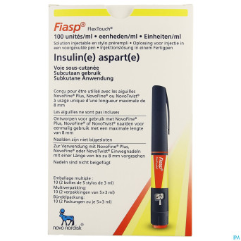 Fiasp 100u/ml sol inj stylo prerempli  10 x 3ml