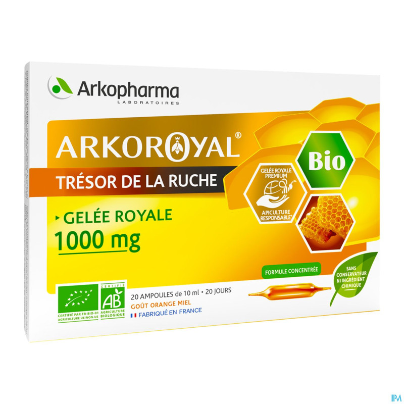 Arkoroyal gelee royale 1000mg amp 20x10ml