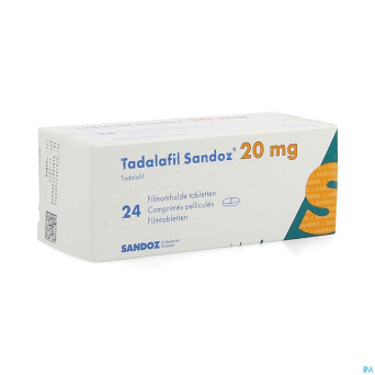 Tadalafil sandoz 20,0mg comp pell 24 x 20,0mg