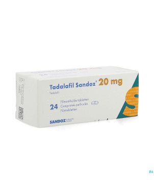 Tadalafil sandoz 20,0mg comp pell 24 x 20,0mg