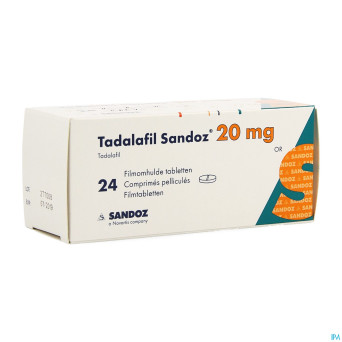 Tadalafil sandoz 20,0mg comp pell 24 x 20,0mg