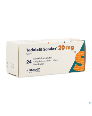 Tadalafil sandoz 20,0mg comp pell 24 x 20,0mg