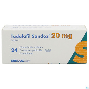 Tadalafil sandoz 20,0mg comp pell 24 x 20,0mg