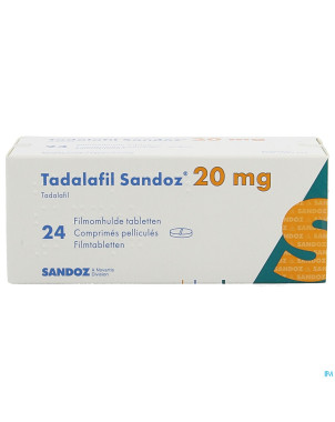 Tadalafil sandoz 20,0mg comp pell 24 x 20,0mg