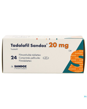 Tadalafil sandoz 20,0mg comp pell 24 x 20,0mg