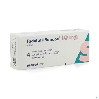 Tadalafil sandoz 10,0mg comp pell  4 x 10,0mg