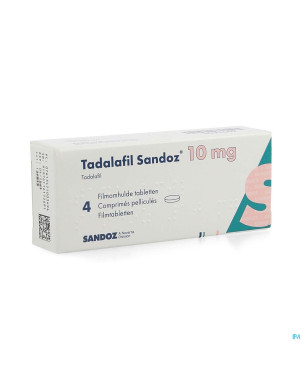 Tadalafil sandoz 10,0mg comp pell  4 x 10,0mg