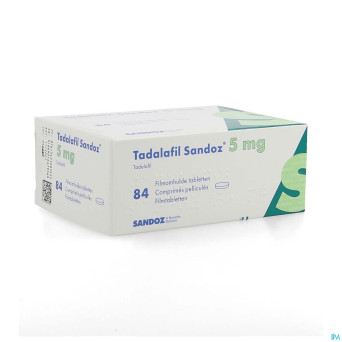 Tadalafil sandoz  5,0mg comp pell 84 x  5,0mg
