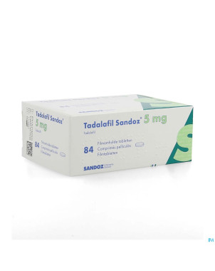 Tadalafil sandoz  5,0mg comp pell 84 x  5,0mg