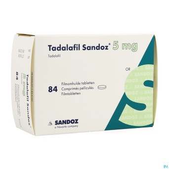 Tadalafil sandoz  5,0mg comp pell 84 x  5,0mg