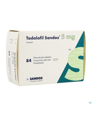 Tadalafil sandoz  5,0mg comp pell 84 x  5,0mg