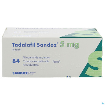 Tadalafil sandoz  5,0mg comp pell 84 x  5,0mg