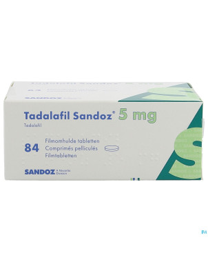 Tadalafil sandoz  5,0mg comp pell 84 x  5,0mg