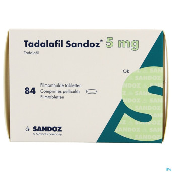 Tadalafil sandoz  5,0mg comp pell 84 x  5,0mg