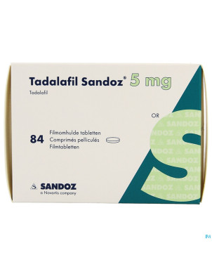 Tadalafil sandoz  5,0mg comp pell 84 x  5,0mg
