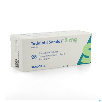 Tadalafil sandoz  5,0mg comp pell 28 x  5,0mg