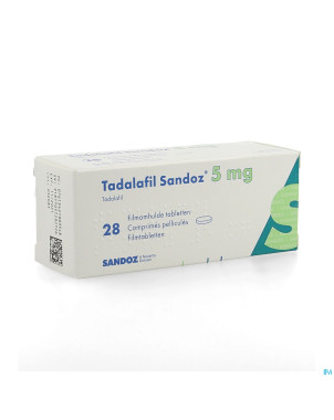 Tadalafil sandoz  5,0mg comp pell 28 x  5,0mg