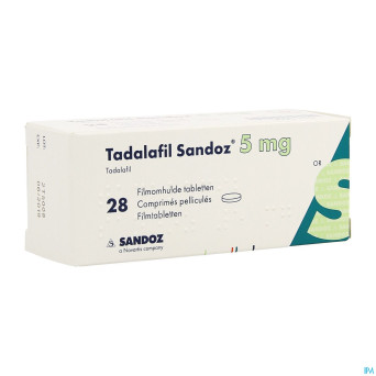Tadalafil sandoz  5,0mg comp pell 28 x  5,0mg