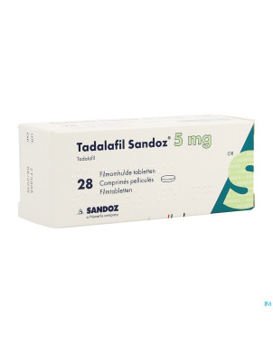 Tadalafil sandoz  5,0mg comp pell 28 x  5,0mg