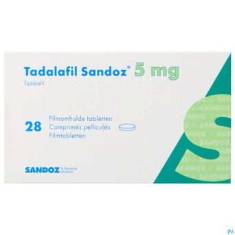 Tadalafil sandoz  5,0mg comp pell 28 x  5,0mg
