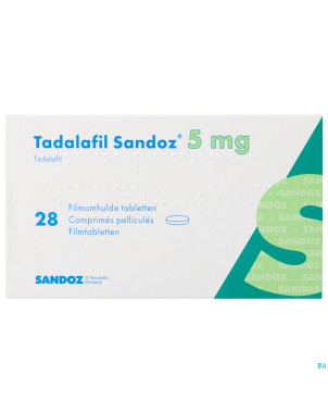 Tadalafil sandoz  5,0mg comp pell 28 x  5,0mg