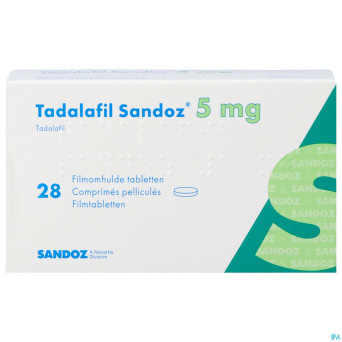 Tadalafil sandoz  5,0mg comp pell 28 x  5,0mg