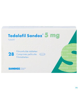 Tadalafil sandoz  5,0mg comp pell 28 x  5,0mg