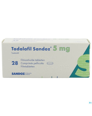 Tadalafil sandoz  5,0mg comp pell 28 x  5,0mg