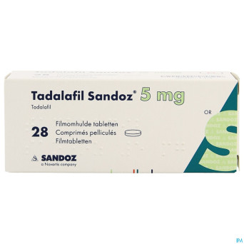 Tadalafil sandoz  5,0mg comp pell 28 x  5,0mg
