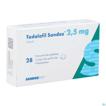 Tadalafil sandoz  2,5mg comp pell 28 x  2,5mg