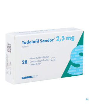 Tadalafil sandoz  2,5mg comp pell 28 x  2,5mg