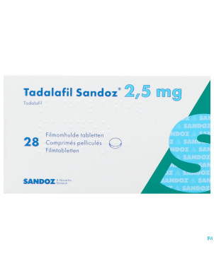 Tadalafil sandoz  2,5mg comp pell 28 x  2,5mg