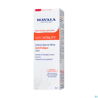 Mavala vitality creme bonne mine a/fatigue tb 45ml