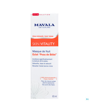 Mavala vitality masque nuit eclat peau bebe tb65ml
