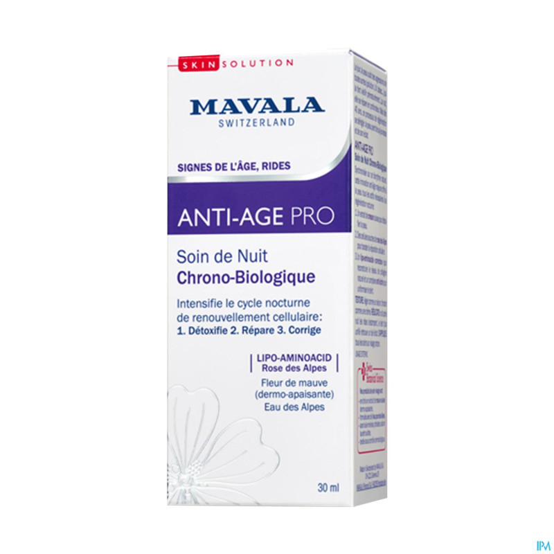 Mavala a/age pro soin nuit chrono bio creme   30ml