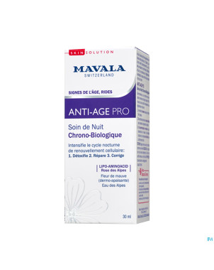 Mavala a/age pro soin nuit chrono bio creme   30ml
