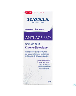 Mavala a/age pro soin nuit chrono bio creme   30ml